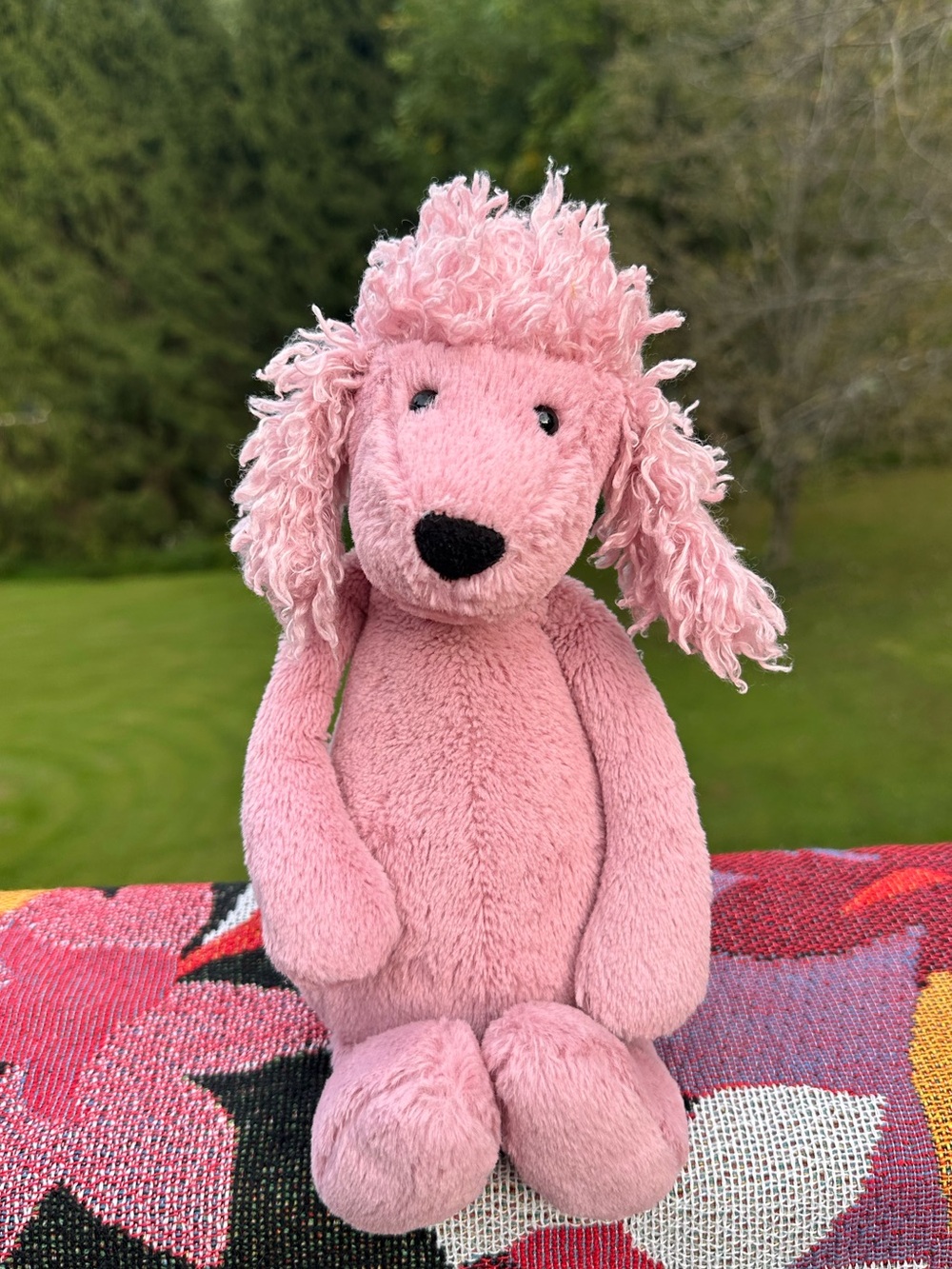 Jellycat London Bashful Pink Poodle Stuffed Animal Dog Plush 12 Inch Retired